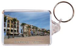 Villajoyosa - Costa Blanca - Spain - Double Sided Large Keyring Key Fob Chain Ring Gift Present Souvenir DE2