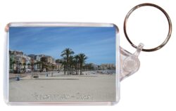 Villajoyosa - Costa Blanca - Spain - Double Sided Large Keyring Key Fob Chain Ring Gift Present Souvenir DE3