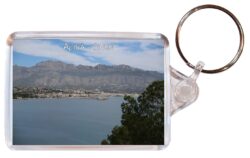 Altea - Costa Blanca - Spain - Double Sided Large Keyring Key Fob Chain Ring Gift Present Souvenir DE2