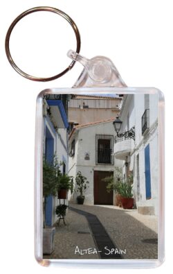 Altea - Costa Blanca - Spain - Double Sided Large Keyring Key Fob Chain Ring Gift Present Souvenir DE4