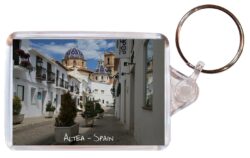 Altea - Costa Blanca - Spain - Double Sided Large Keyring Key Fob Chain Ring Gift Present Souvenir DE5