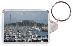 Antibes - France - Double Sided Large Keyring Key Fob Chain Ring Gift Present Souvenir WC1