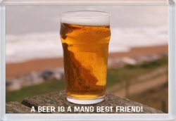 A beer if a mans best friend! - Jumbo Fridge Magnet Souvenir Gift Present FU1