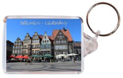 Bremen - Germany - Double Sided Large Keyring Key Fob Chain Ring Gift Present Souvenir G2