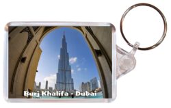 Burj Khalifa - Dubai - UAE / United Arab Emirates - Double Sided Large Keyring Key Fob Chain Ring Gift Present Souvenir A1