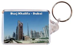 Burj Khalifa - Dubai - UAE / United Arab Emirates - Double Sided Large Keyring Key Fob Chain Ring Gift Present Souvenir A2