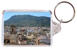 Denia - Costa Blanca - Spain - Double Sided Large Keyring Key Fob Chain Ring Gift Present Souvenir DE4