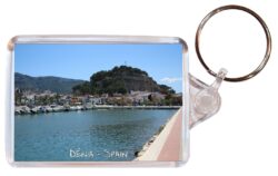 Denia - Costa Blanca - Spain - Double Sided Large Keyring Key Fob Chain Ring Gift Present Souvenir DE6