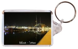 Denia - Spain - Double Sided Large Keyring Key Fob Chain Ring Gift Present Souvenir DE7