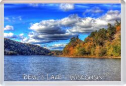 Devil's Lake - Wisconsin - USA - Jumbo Fridge Magnet Souvenir Gift Present OE1