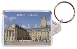 Dijon - France - Double Sided Large Keyring Key Fob Chain Ring Gift Present Souvenir WC3