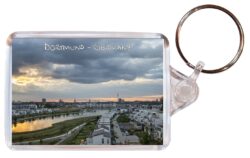 Dortmund - Germany - Double Sided Large Keyring Key Fob Chain Ring Gift Present Souvenir G2