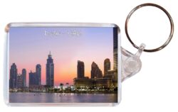 Dubai - UAE / United Arab Emirates - Double Sided Large Keyring Key Fob Chain Ring Gift Present Souvenir A10