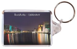 Duisburg - Germany - Double Sided Large Keyring Key Fob Chain Ring Gift Present Souvenir G1
