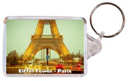 Eiffel Tower - Paris - France - Double Sided Large Keyring Key Fob Chain Ring Gift Present Souvenir WC2