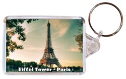 Eiffel Tower - Paris - France - Double Sided Large Keyring Key Fob Chain Ring Gift Present Souvenir WC3