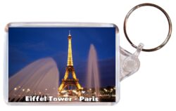 Eiffel Tower - Paris - France - Double Sided Large Keyring Key Fob Chain Ring Gift Present Souvenir WC5
