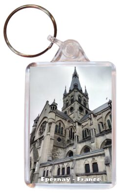 Epernay - France - Double Sided Large Keyring Key Fob Chain Ring Gift Present Souvenir WC1