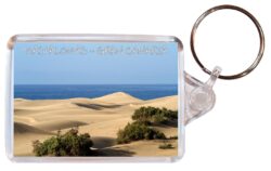 Maspalomas - Gran Canaria - Canary Islands - Spain - Double Sided Large Keyring Key Fob Chain Ring Gift Present Souvenir A1