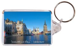 Schwabisch Hall - Germany - Double Sided Large Keyring Key Fob Chain Ring Gift Present Souvenir G1