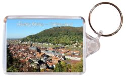 Heidelberg - Germany - Double Sided Large Keyring Key Fob Chain Ring Gift Present Souvenir G1