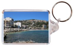 Javea - Costa Blanca - Spain - Double Sided Large Keyring Key Fob Chain Ring Gift Present Souvenir DE1