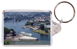 Koblenz - Germany - Double Sided Large Keyring Key Fob Chain Ring Gift Present Souvenir G1