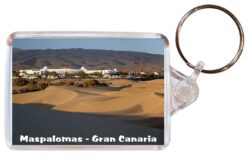 Maspalomas - Gran Canaria - Spain - Double Sided Large Keyring Key Fob Chain Ring Gift Present Souvenir A2