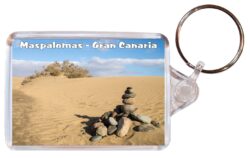 Maspalomas - Gran Canaria - Spain - Double Sided Large Keyring Key Fob Chain Ring Gift Present Souvenir A3