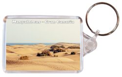 Maspalomas - Gran Canaria - Spain - Double Sided Large Keyring Key Fob Chain Ring Gift Present Souvenir A5