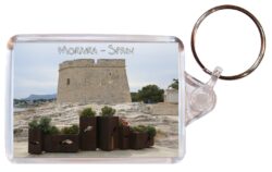 Moraira - Costa Blanca - Spain - Double Sided Large Keyring Key Fob Chain Ring Gift Present Souvenir DE2