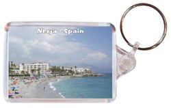 Nerja - Costa del Sol - Spain - Double Sided Large Keyring Key Fob Chain Ring Gift Present Souvenir A3