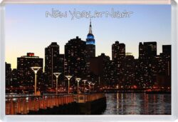 New York City at Night - USA - Jumbo Fridge Magnet Souvenir Gift Present OE1
