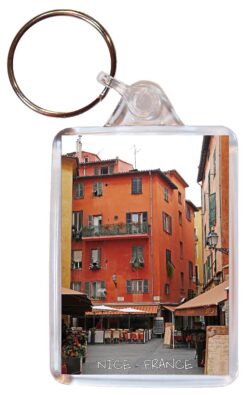 Nice - France - Double Sided Large Keyring Key Fob Chain Ring Gift Present Souvenir WC4