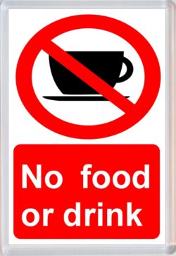 No Food or Drink sign - Jumbo Fridge Magnet Souvenir Gift Present FU1