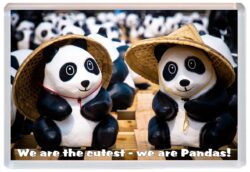 Cute Panda Quote - Jumbo Fridge Magnet Souvenir Gift Present AS1
