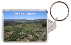 Ronda - Andalucia - Spain - Double Sided Large Keyring Key Fob Chain Ring Gift Present Souvenir F11
