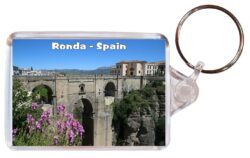 Ronda - Andalucia - Spain - Double Sided Large Keyring Key Fob Chain Ring Gift Present Souvenir F3