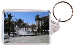 San Antonio - Ibiza - Spain - Double Sided Large Keyring Key Fob Chain Ring Gift Present Souvenir DE2