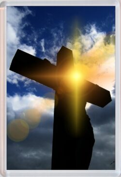 Religious Wooden Cross - Jumbo Fridge Magnet Souvenir Gift Present FU1