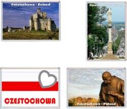 Czestochowa - Poland - 4 PACK - Jumbo Fridge Magnet Souvenir Gift Present
