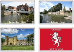 Tonbridge - Kent - 4 PACK - Jumbo Fridge Magnet Souvenir Gift Present