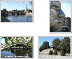 Bedford - Bedfordshire - 4 PACK - Jumbo Fridge Magnet Souvenir Gift Present