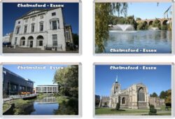 Chelsmford - Essex - 4 PACK - Jumbo Fridge Magnet Souvenir Gift Present