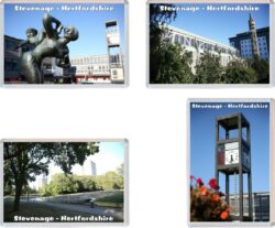 Stevenage - Hertfordshire - 4 PACK - Jumbo Fridge Magnet Souvenir Gift Present