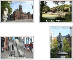 Swindon - Wiltshire - 4 PACK - Jumbo Fridge Magnet Souvenir Gift Present