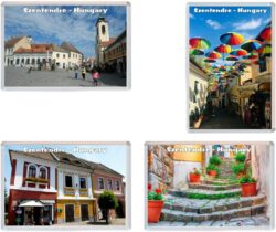 Szentendre - Budapest/Danube - Hungary - 4 PACK - Jumbo Fridge Magnet Souvenir Gift Present