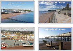 Teignmouth - Devon - 4 PACK - Jumbo Fridge Magnet Souvenir Gift Present