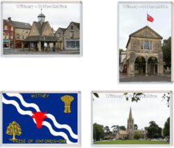 Witney - Oxfordshire - 4 PACK - Jumbo Fridge Magnet Souvenir Gift Present