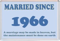 Married Since 1966 - Jumbo Fridge Magnet Souvenir Gift Present Wedding Anniversary